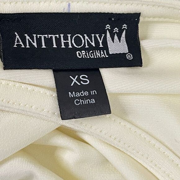 NEW! ANTTHONEY ORIGINAL Cream Long‎ Mesh Sleeve Blouse, XS/SM - Picture 5 of 9